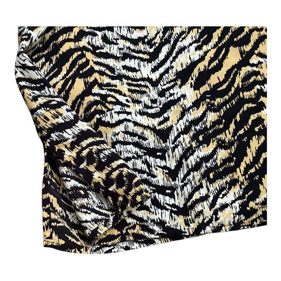 CORAL BAY Womens Plus Size 2X Animal Print Button Up Long Sleeve Shirt - Picture 5 of 7